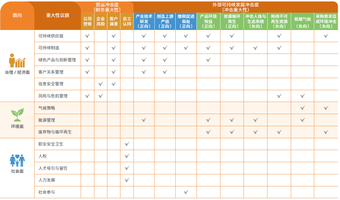 双重重大性矩阵