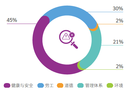 稽核缺失项目分布